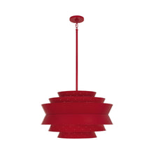 Load image into Gallery viewer, Pierce Large Pendant Light in Ruby Red Gloss.
