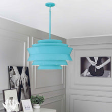 Load image into Gallery viewer, Pierce Large Pendant Light in living room.
