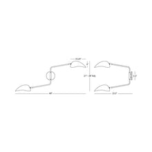 Load image into Gallery viewer, Racer Wall Light - line drawing.
