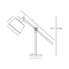 Load image into Gallery viewer, Real Simple Boom Table Lamp - line drawing.
