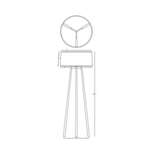 Load image into Gallery viewer, Shinto Floor Lamp - line drawing.

