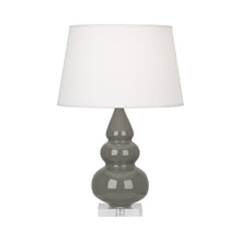 Load image into Gallery viewer, Triple Gourd Accent Lamp in Ash/Lucite Base.
