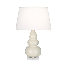 Load image into Gallery viewer, Triple Gourd Accent Lamp in Bone/Lucite Base.
