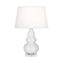 Load image into Gallery viewer, Triple Gourd Accent Lamp in Lily/Lucite Base.
