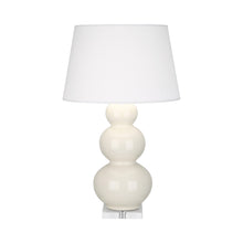 Load image into Gallery viewer, Triple Gourd Table Lamp in Lucite/Bone.
