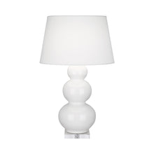 Load image into Gallery viewer, Triple Gourd Table Lamp in Lucite/Lily.
