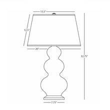Load image into Gallery viewer, Triple Gourd Table Lamp - line drawing.
