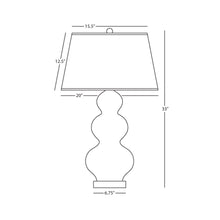 Load image into Gallery viewer, Triple Gourd Table Lamp - line drawing.
