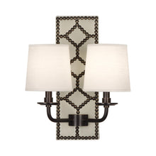 Load image into Gallery viewer, Williamsburg Lightfoot Wall Light in Bruton White/Deep Patina Bronze.
