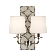 Load image into Gallery viewer, Williamsburg Lightfoot Wall Light in Bruton White/Polished Nickel.
