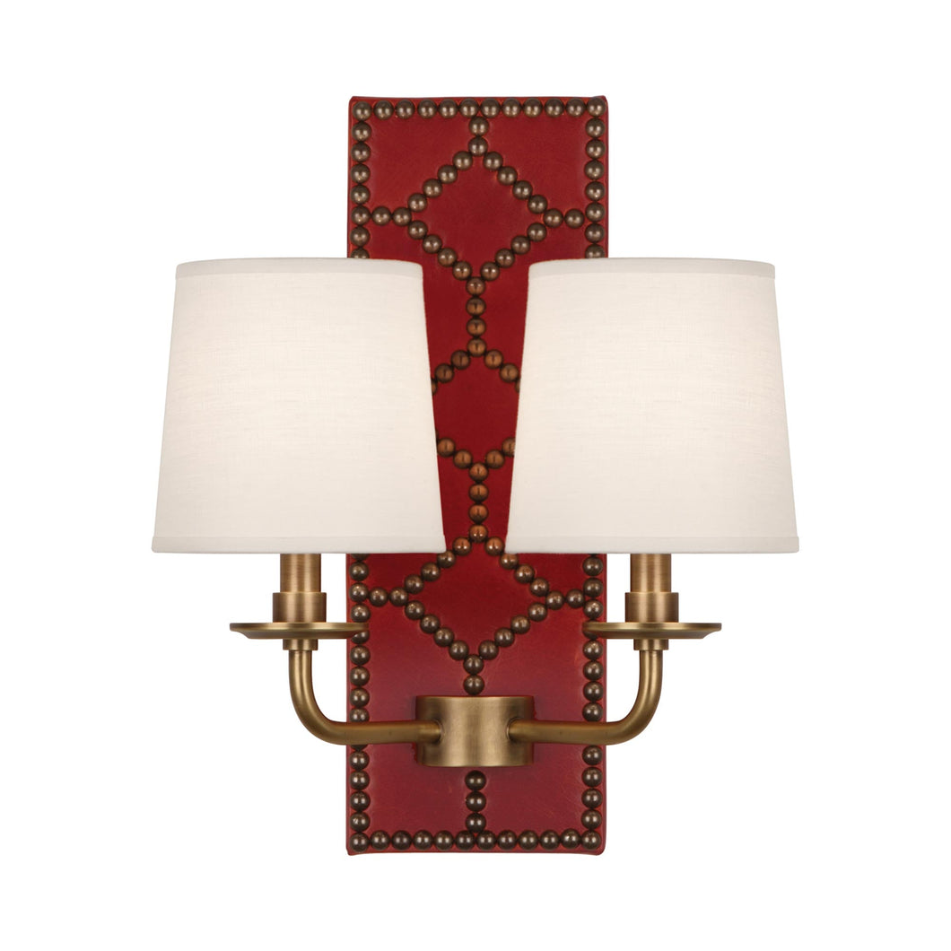 Williamsburg Lightfoot Wall Light in Dragons Blood/Aged Brass.