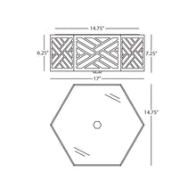 Load image into Gallery viewer, Williamsburg Tazewell LED Flush Mount Ceiling Light - line drawing.

