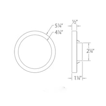 Load image into Gallery viewer, Round LED Ceiling/Wall Light - line drawing.
