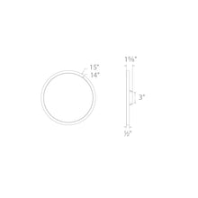 Load image into Gallery viewer, Round LED Ceiling/Wall Light - line drawing.
