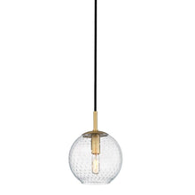 Load image into Gallery viewer, Rousseau Pendant Light Small/Aged Brass/Clear.
