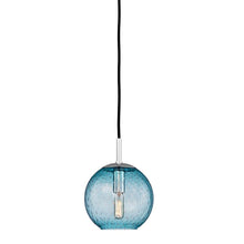 Load image into Gallery viewer, Rousseau Pendant Light Small/Polished Chrome/Blue.
