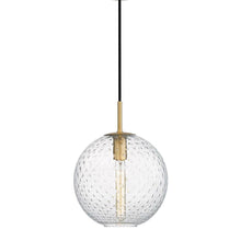 Load image into Gallery viewer, Rousseau Pendant Light Medium/Aged Brass/Clear.
