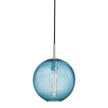 Load image into Gallery viewer, Rousseau Pendant Light Medium/Polished Chrome/Blue.
