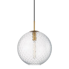 Load image into Gallery viewer, Rousseau Pendant Light Large/Aged Brass/Clear.

