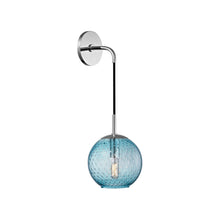 Load image into Gallery viewer, Rousseau Wall Light in Polished Chrome/Blue.
