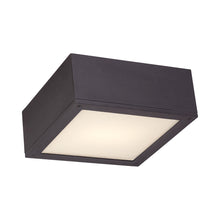 Load image into Gallery viewer, Rubix Outdoor LED Flush Mount Ceiling Light in Black (Large).
