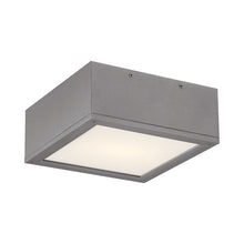 Load image into Gallery viewer, Rubix Outdoor LED Flush Mount Ceiling Light in Brushed Aluminum (Large).
