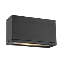 Load image into Gallery viewer, Rubix Rectangular Outdoor LED Wall Light in Black (2-Light).
