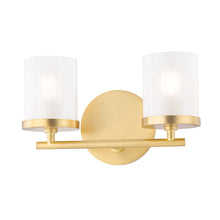Load image into Gallery viewer, Ryan Bath Wall Light in Aged Brass (2-Light).
