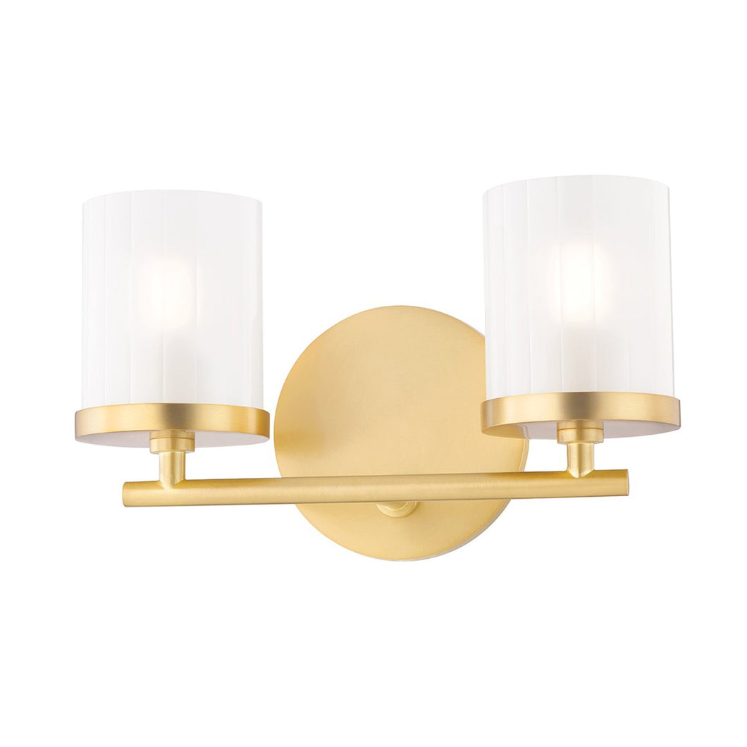 Ryan Bath Wall Light in Aged Brass (2-Light).
