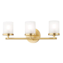 Load image into Gallery viewer, Ryan Bath Wall Light in Aged Brass (3-Light).
