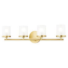 Load image into Gallery viewer, Ryan Bath Wall Light in Aged Brass (4-Light).
