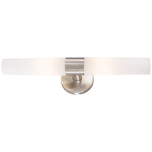 Load image into Gallery viewer, Saber Bath Vanity Light in Brushed Stainless Steel.
