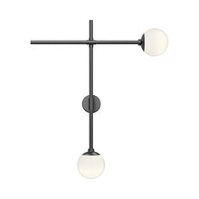 Load image into Gallery viewer, Sabon™ Double LED Wall Light in Satin Black.
