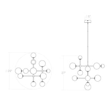 Load image into Gallery viewer, Sabon™ LED Pendant Light - line drawing.

