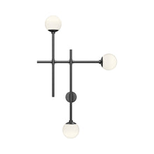 Load image into Gallery viewer, Sabon™ Triple LED Wall Light in Satin Black.
