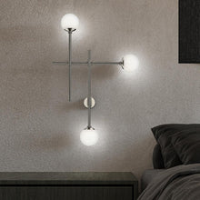 Load image into Gallery viewer, Sabon™ Triple LED Wall Light in bedroom.
