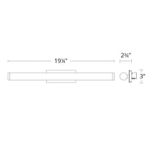 Load image into Gallery viewer, Sabre LED Bath Vanity Light- line drawing.
