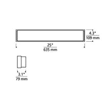 Load image into Gallery viewer, Sage LED Bath Vanity Light - line drawing.
