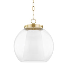 Load image into Gallery viewer, Sasha LED Pendant Light in Aged Brass/Large.
