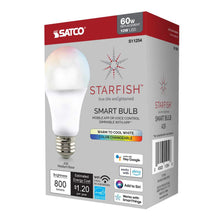Load image into Gallery viewer, Starfish S11254 - 10 Watt A19 Wifi Smart LED Color-Changing Light Bulb in Detail.
