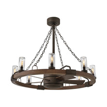 Load image into Gallery viewer, Sawyer LED Ceiling Fan in Detail.
