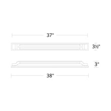 Load image into Gallery viewer, Aberdeen LED Vanity Wall Light - line drawing.

