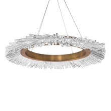 Load image into Gallery viewer, Benediction LED Pendant Light in Aged Brass.
