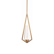 Load image into Gallery viewer, Devotion LED Mini Pendant Light in Aged Brass.

