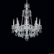 Load image into Gallery viewer, Hamilton Chandelier in Silver (8-Light).
