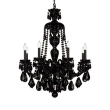 Load image into Gallery viewer, Hamilton Chandelier in Jet Black (8-Light).

