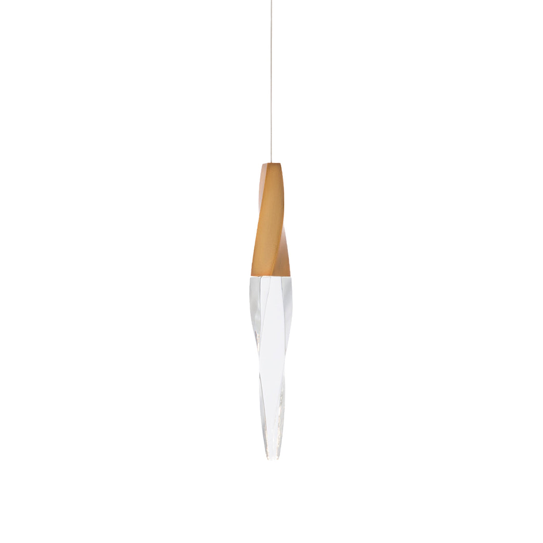 Kindjal LED Mini Pendant Light in Aged Brass (Small).