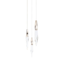Load image into Gallery viewer, Kindjal LED Multi Light Pendant Light in Polished Nickel (3-Light).
