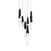 Load image into Gallery viewer, Kindjal LED Multi Light Pendant Light in Black (9-Light).

