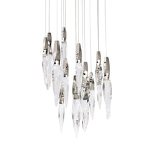 Load image into Gallery viewer, Kindjal LED Multi Light Pendant Light in Polished Nickel (15-Light).

